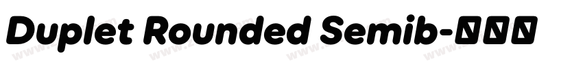 Duplet Rounded Semib字体转换
